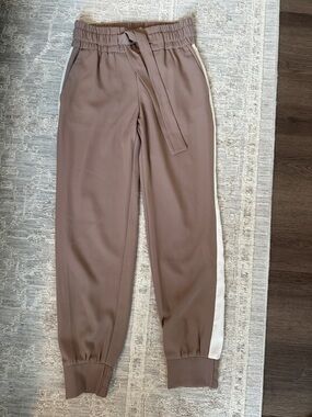 Dynamite Taupe Dress Pants with White Stripe